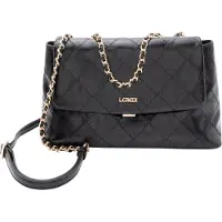 L.credi sac à épaule sac à épaule bandoulière Remalia Flapbag Black noir