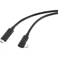 Renkforce Câble USB-C en fibre optique USB 3.2 Gen2 USB-C mâle unilatéral coudé 10.00 m noir RF-5625884