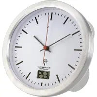 Renkforce Funk Wanduhr E1003R 17 cm x 6 cm Silber (E1003R)