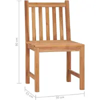 vidaXL Ensemble de jardin à manger 5 pièces 120 x 70 cm en teck massif
