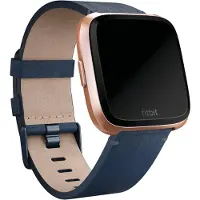 Fitbit Bracelet Leather pour Versa / Versa 2 / Versa Lite - Midnight