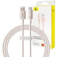 Baseus Fast Charging cable USB to USB-C Habitat Series 1m 100W (pink)