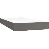 vidaXL Matelas à ressorts ensachés pour enfants Gris 80x160 cm Similicuir