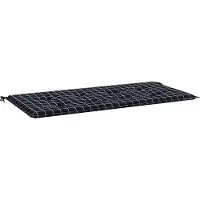 vidaXL Coussin de banc , noir à carreaux, 150 x 50 x 3 cm, tissu Oxford
