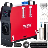 Vevor Chauffage de Voiture Stationnement 12V 5-8KW Chauffage diesel Voiture Diesel De Chauffage chauffage camping car diesel avec switch LCD et sortie d'air unique pour les camions de camping-car