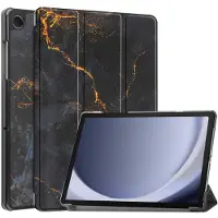 IMoshion Coque tablette Design Trifold pour Samsung Galaxy Tab A9 Plus - Black Marble