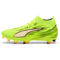 Puma Femmes, Chaussures de football, ULTRA 6 MATCH+ FG/AG Wn's (43), Rouge, Vert, Noir, Jaune