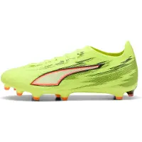 Puma Chaussure de foot 'Ultra 6 Pro' jaune fluo / rouge / noir / blanc cassé