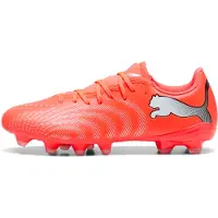 Puma Chaussure de foot 'Future 9 Play' rouge orangé / noir / argent / blanc