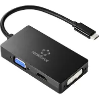 Renkforce RF-4633066 Adaptateur USB-C / HDMI / DVI / VGA [1x USB-C mâle - 1x VGA femelle, HDMI femelle, DVI femelle 24+5