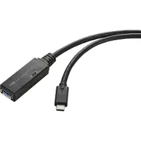 Renkforce Câble USB USB 3.2 Gen1 (USB 3.0 / USB 3.1 Gen1) USB-C mâle 5.00 m noir avec fonction OTG RF-5231962 (RF-5231962)