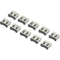 Renkforce 10x USB-Aufsätze für USB-Portblocker Silber (rf-USBBlocker-02)