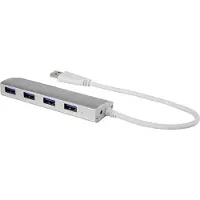 Renkforce Hub 4 ports USB 3.0 avec boîtier aluminium Aluminium (1234385)
