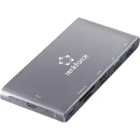 Renkforce RF-PCR-550 Externer Speicherkartenleser / Hub USB 3.2 Gen 1 (USB 3.0), HDMI, USB-C Grau-Aluminium (RF-4599772)