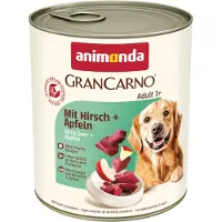 Animonda GranCarno Adult - Nourriture humide avec du cerf et des pommes pour chiens - 12x800 g