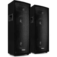 Tracer - Vonyx SL28 et - Set van twee 800W boxen met dubbele 8 woofers (Passif), Haut-parleur PA, Noir