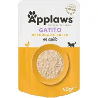 Applaws Chicken Breast In Broth Kitten Cat Food 12x50g Jaune