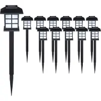 Monzana Set de 12x lampes solaires LED pour jardin lumière