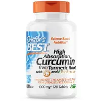 Doctors Best , Curcumine à Haute Absorption, 1 000 mg, 120 Comprimés