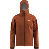 Salewa - Veste de randonnée imperméable et coupe-vent en POWERTEX 2.5L - Puez 2.5L Ptx Jacket M Bombay Brown pour Homme - Taille M - Marron