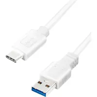 Logilink LogiLinkCU0175 Câble USB 3.2, USB-A - USB-C mâle, 1,5 m, blanc