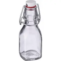 Westmark Bügelverschlussflasche eckig, 125 ml, Bocal de conservation, Transparent