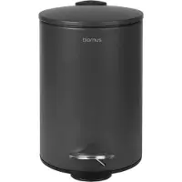 Blomus poubelle à pédale TUBO 17x24,5 cm (ØxH) 3l acier époxy/plastique anthracite