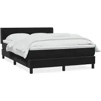 vidaXL Lit boxspring avec matelas noir 160x210 cm velours