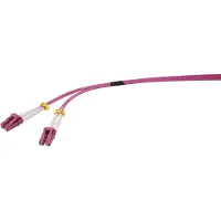 Renkforce RF-4969080 Câble de raccordement fibre optique 3.00 m pourpre-rouge [1x LC mâle - 1x LC mâle] 50/125 µ multimode