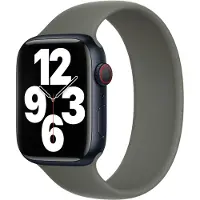 Apple Bracelet Boucle unique en Silicone pour Watch | 44/45/46/49 mm - Taille 4 - Olive