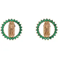 Gaya Boucles d'oreilles or rose / vert