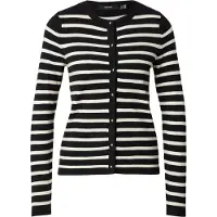 Vero Moda Cardigan 'VMHAPPY' noir / blanc