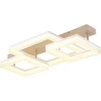 Globo Plafonnier moderne Zara Carré brun sable 66cm