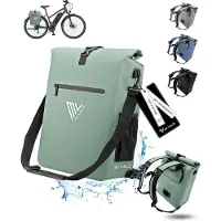 MIVELO Pannier 3-en-1- Imperméable - Avec Bandoulière - 25L - Vert menthe