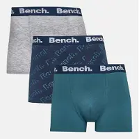 Bench Boxers Homme Bodhi lot de Trois Marine AOP/Teal Foncé/Gris Chiné