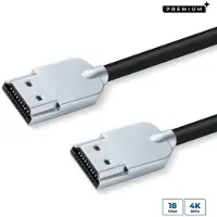 Microconnect HDMI — HDMI (1 m), Câble vidéo, Noir, Argent