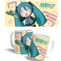 POPbuddies Hatsune Miku Tasse Miku Chibi Leek Girl 325 ml, Tasse, Multicolore
