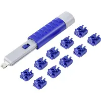 Renkforce RJ45 LAN Port Lock RF-4695234 Set de 10 pièces argent-bleu incl. 1 clé RF-4695234 (RF-4695234)