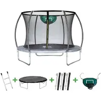 HABITAT ET JARDIN Trampoline avec filet intérieur "jumper" - Ø 3,05 - Gris