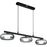 Globo Lampe pendante de conception Carlene Noir à 3 lumières