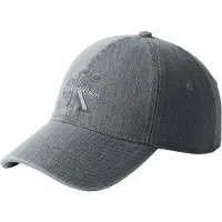 Calvin Klein Monologo Denim Cap Gris