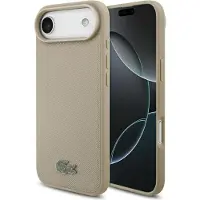 Lacoste Case Petit Pique Lacquer Logo MagSafe for iPhone Air taupe (Apple iPhone Air), Coque pour téléphone portable, Marron