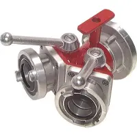 Tameson 75-B Distributeur 2xStorz avec obturateur à bille