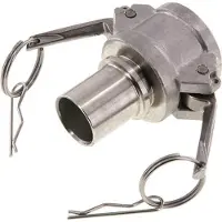 Tameson Raccord Camlock DN 32 (1 1/4'') en acier inoxydable Pilier de tuyau (32 mm) Type C EN 14420-7 (DIN 2828)