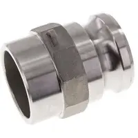 Tameson Raccord Camlock DN 60 (2 1/2'') en acier inoxydable à souder (76,1 mm) Type F (AS) MIL-C-27487