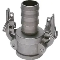 Tameson Raccord de sécurité Camlock DN 75 (3'') en acier inoxydable Pilier de tuyau (75 mm) Type C MIL-C-27487