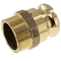 Tameson Coupleur Camlock DN 60 (2 1/2'') en laiton R 2 1/2'' à filetage mâle Type F MIL-C-27487