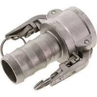 Tameson Raccord de sécurité Camlock DN 40 (1 1/2'') en acier inoxydable Pilier de tuyau (38 mm) Type C MIL-C-27487