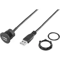 TRU COMPONENTS Contenu : 1 pc., Câble + prise électronique, Noir