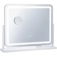 Vevor Hollywood Miroir de maquillage avec 3 modes d'éclairage couleur 55 cmx45 cm USB etSmart Touch Pivotant à 360